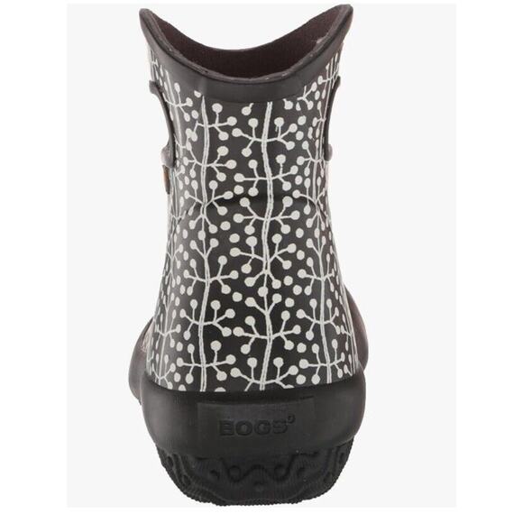 Women’s BOG Patch Ankle Rain Boot Size 6 NWT Black And White - Picture 3 of 7